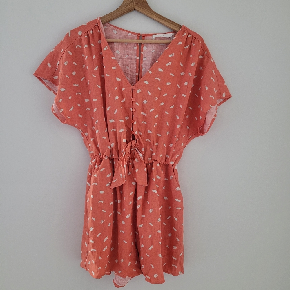 Lush one piece jumper Peach/coral  size large Shorts